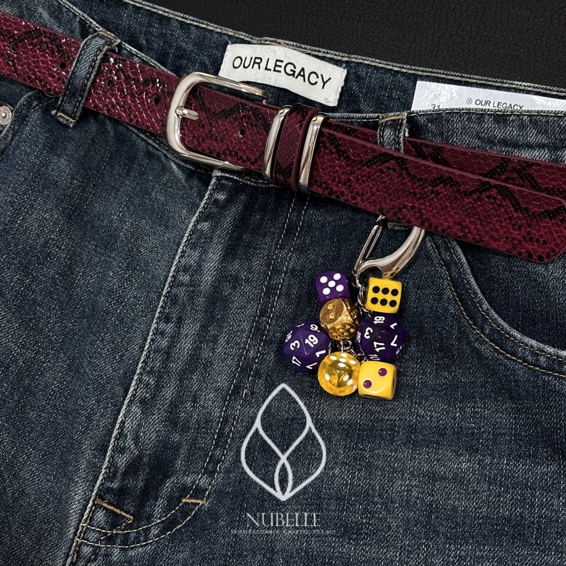 🌗 Python snake belt / 뱀피 스네이크 가죽 벨트 상품이미지3