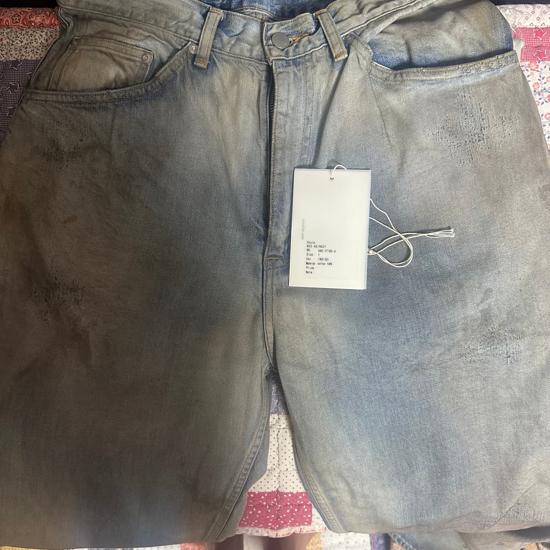 ancelim 안셀름 데님 팬츠 #03 AGING01 인디고 1사이즈 상품이미지1