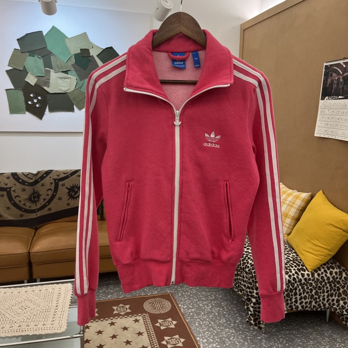 아디다스 파이어버드 Y2K 레트로 핫핑크 져지 집업 95 C09874 상품이미지3