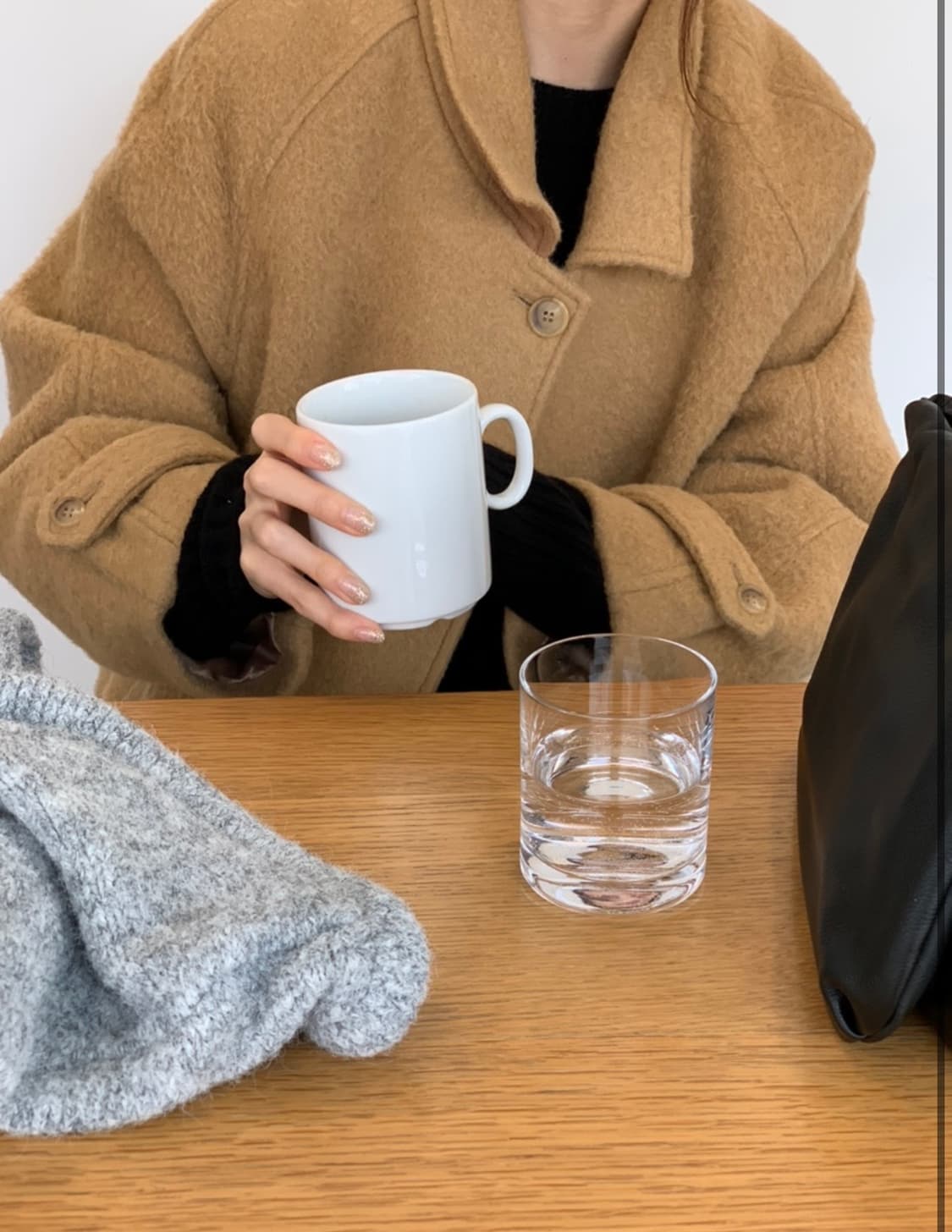 리본빛 모네 캐롤 카멜 롱코트 상품이미지3