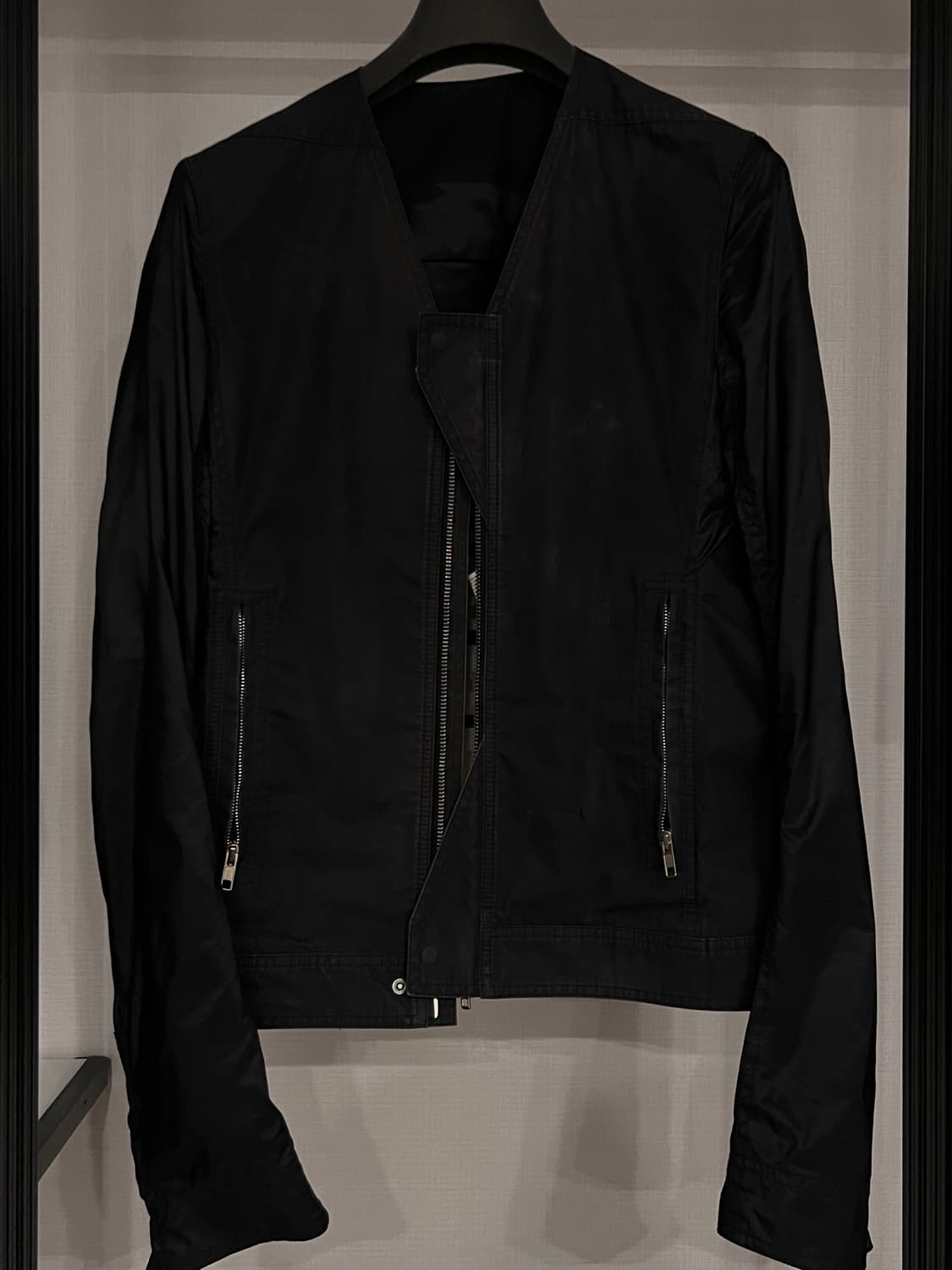 48) 릭오웬스 14ss vicious 가죽/코튼 믹스 자켓 상품이미지1