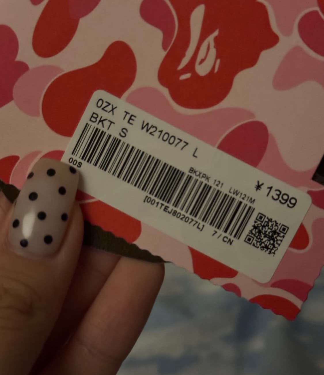 베이프 샤크 크리스탈 핑크 스톤 반팔(택o) 상품이미지3