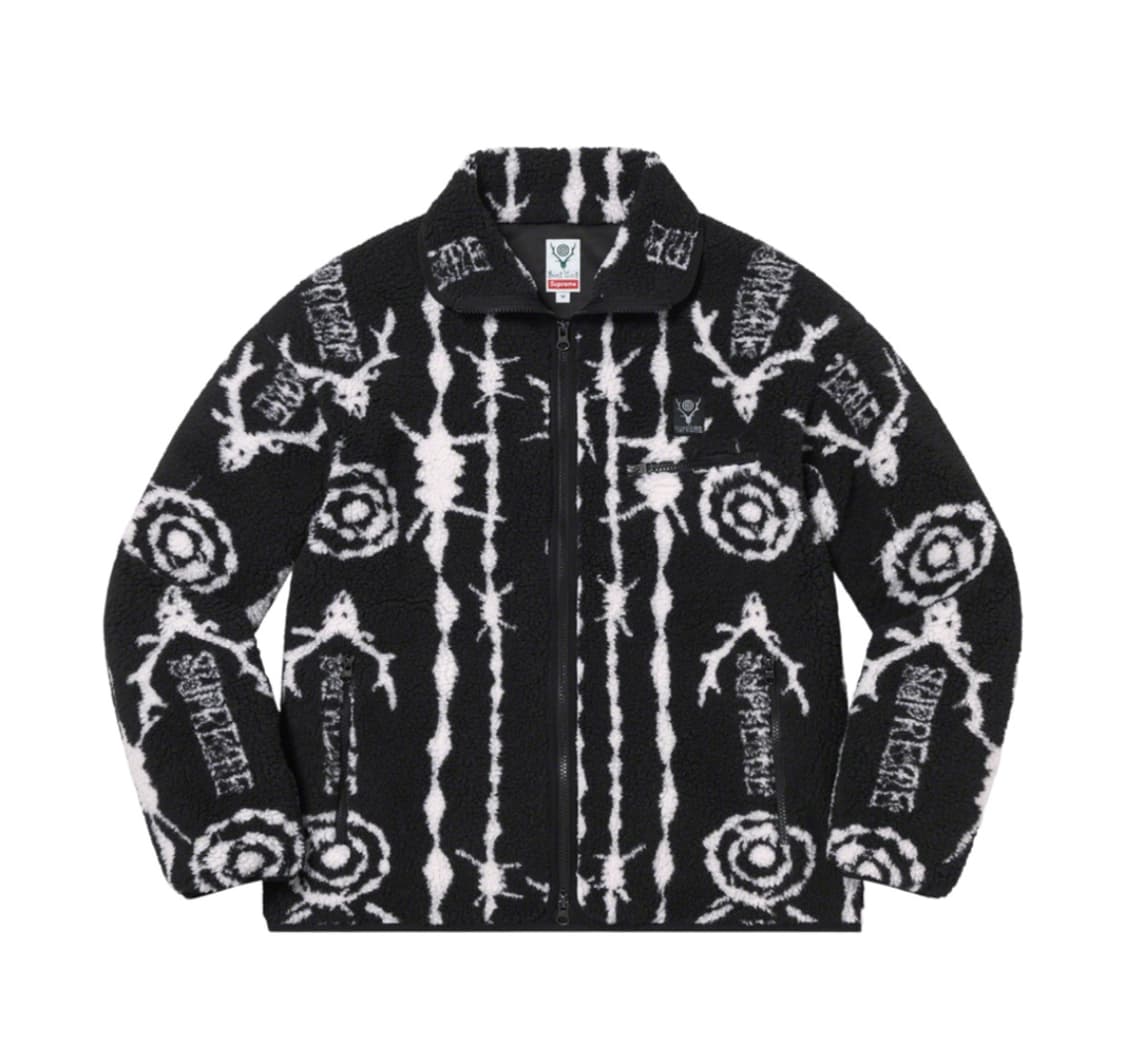 [M] 슈프림 x 남이서팔 플리스 자켓 블랙 상품이미지9