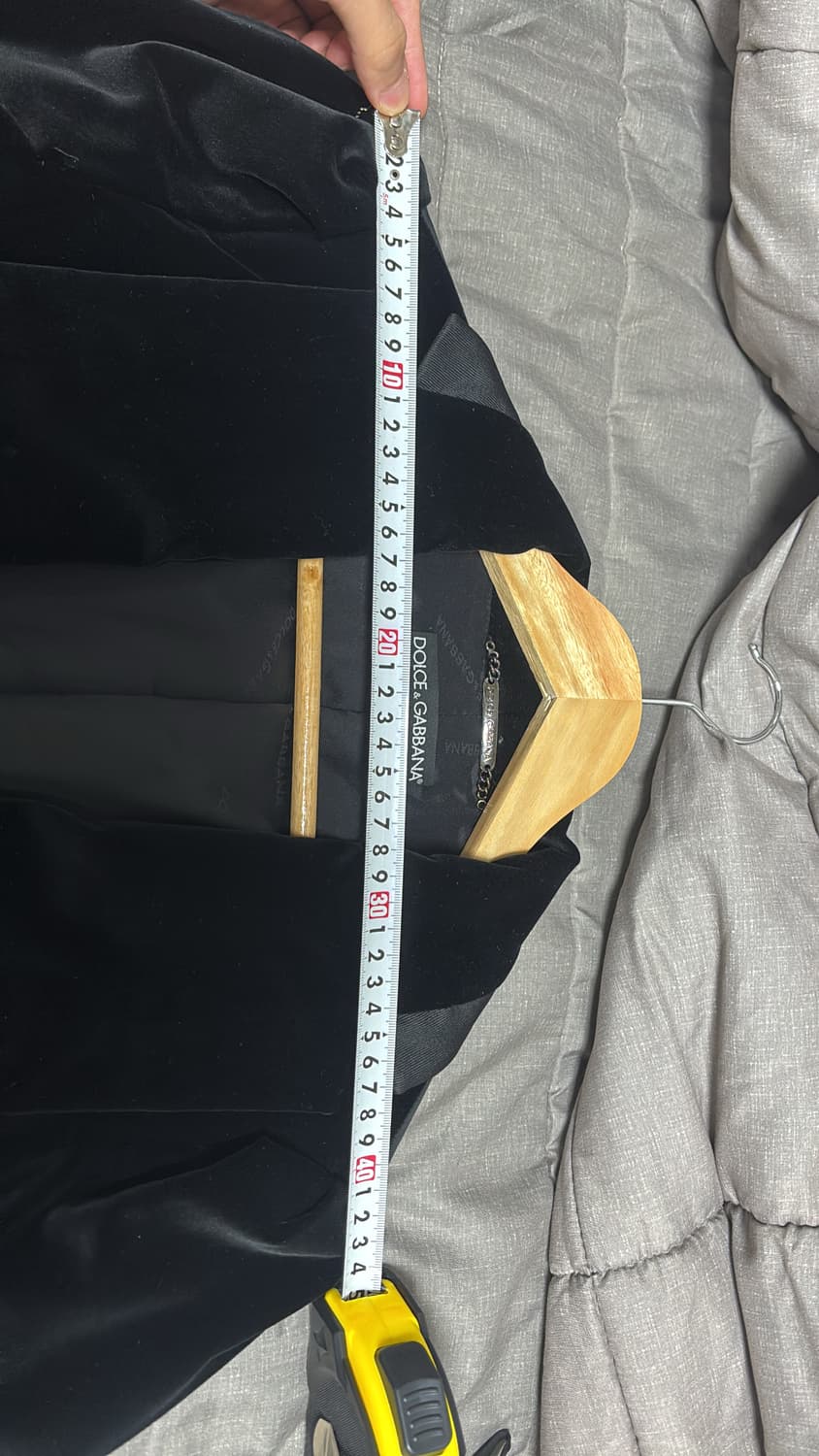 급처 돌체앤가바나 블랙 사틴 벨벳 블레이저 46사이즈 상품이미지9