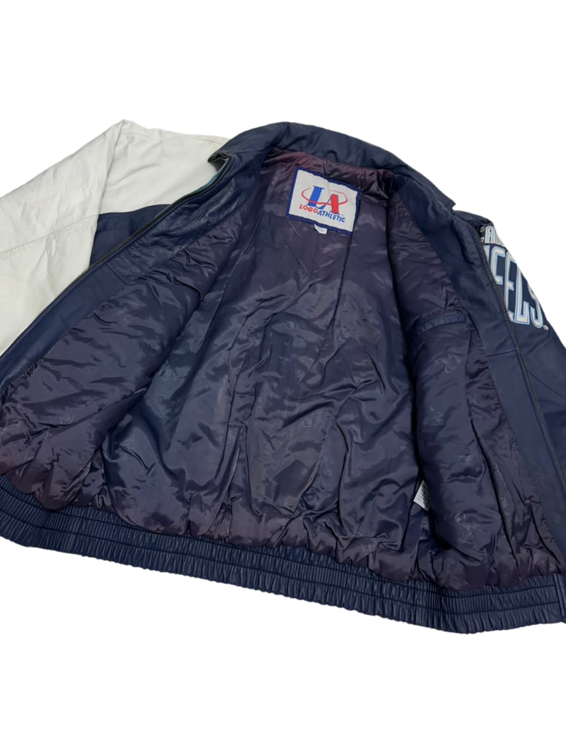 Logo Athletic 90s shark tooth 가죽 바시티자켓 상품이미지8