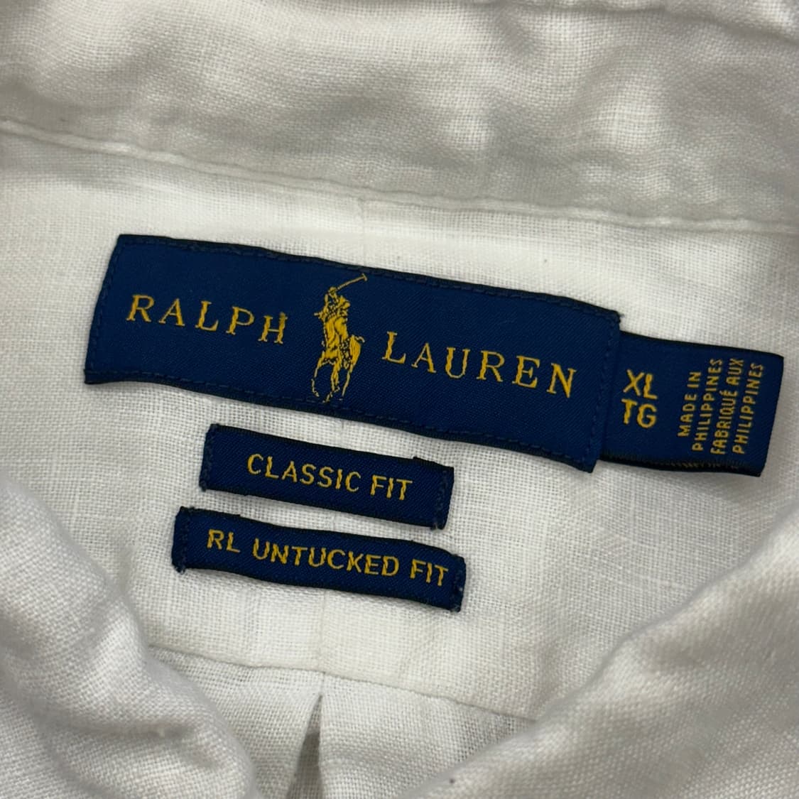 XL 폴로랄프로렌 클래식핏 화이트 린넨 셔츠 상품이미지4