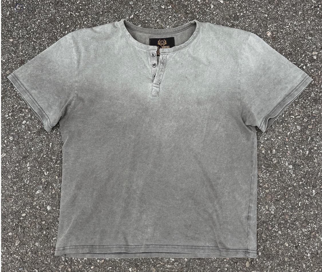 Millitary Henley Neck Half Sleeve 상품이미지1