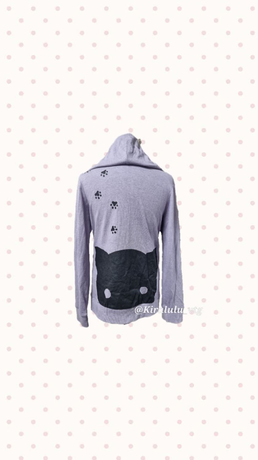 고양이 보라색 후드집업  상품이미지2