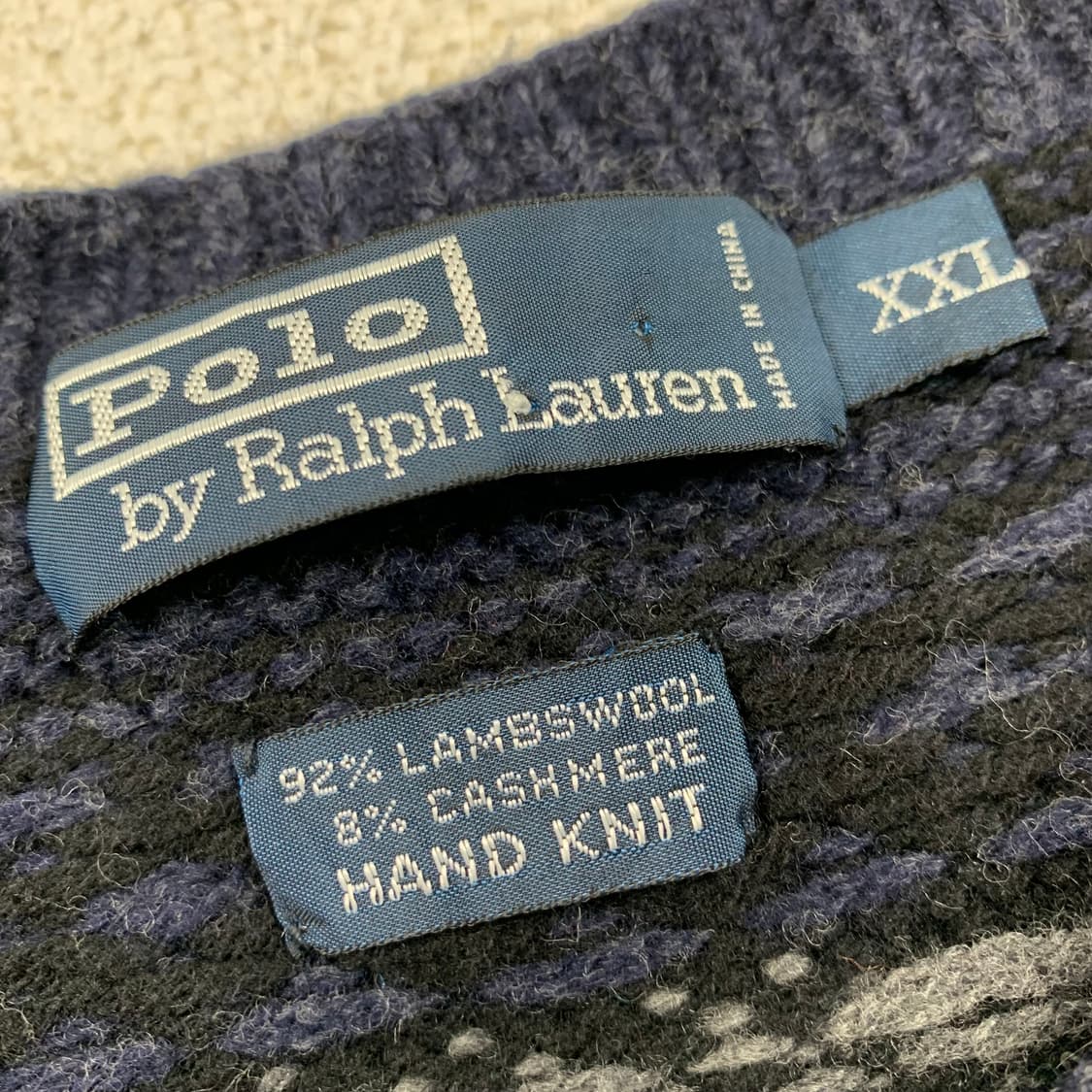 폴로 랄프로렌 램스울 캐시미어 혼방 페어아일 핸드 니트 상품이미지5