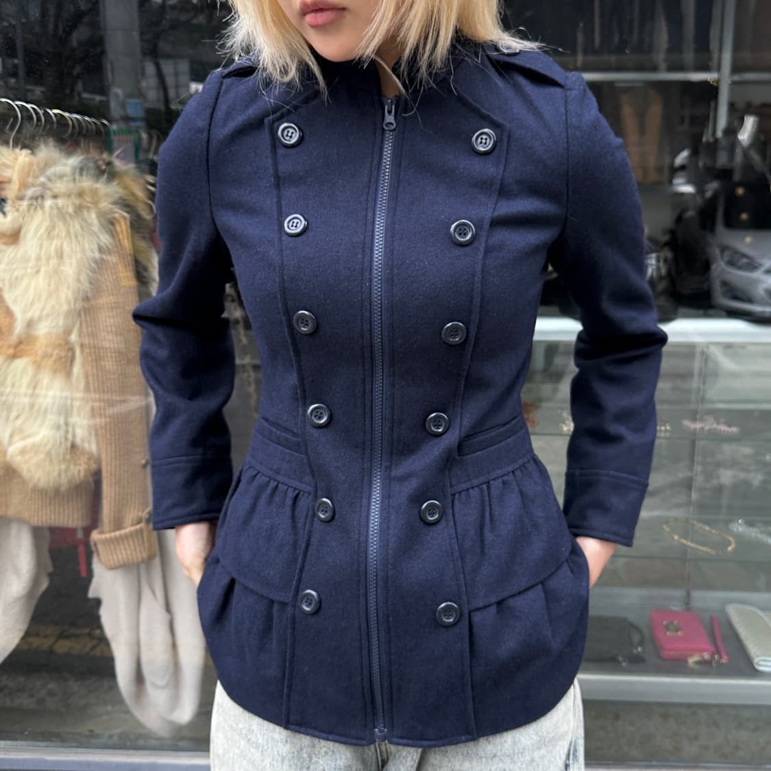 00s 빈티지 러플 나폴레옹 단주 자켓 상품이미지4