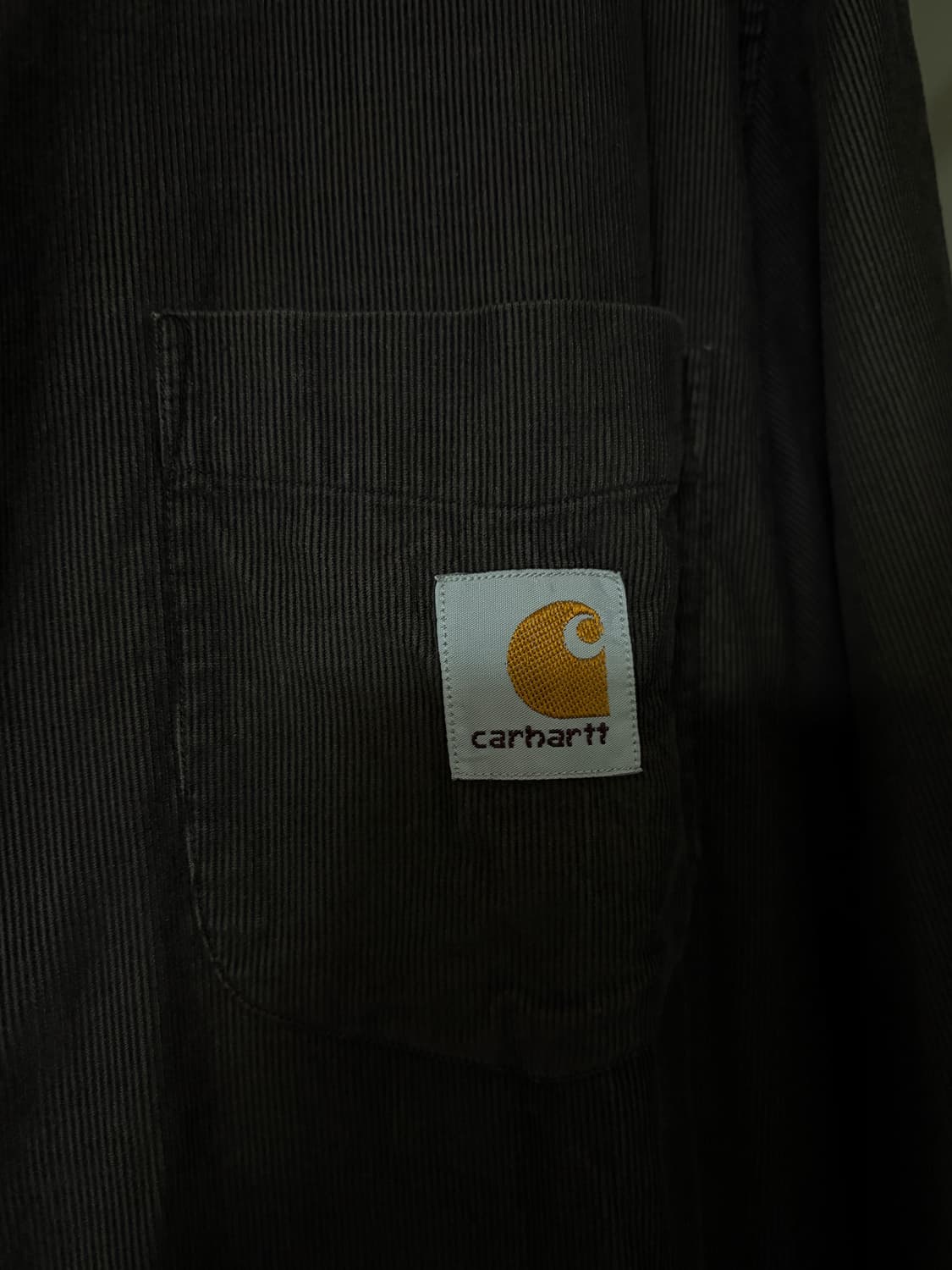 칼하트 코듀로이 셔츠 브라운 색상 L 사이즈 상품이미지4