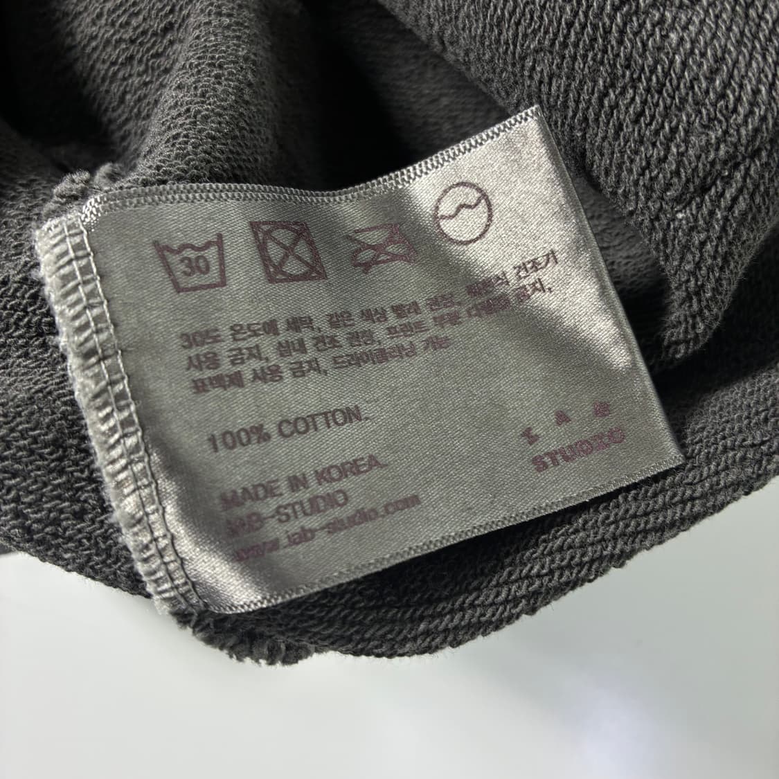 IAB studio  아이앱 코튼 그레이 스펠아웃 후드티  상품이미지8