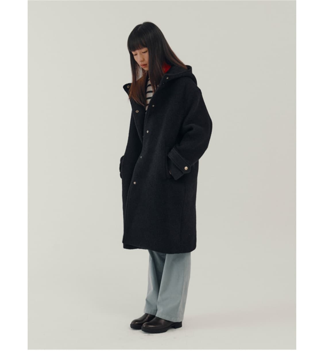 시엔느 후드 코트 Swedish Noir Hoodied-Coat 상품이미지3