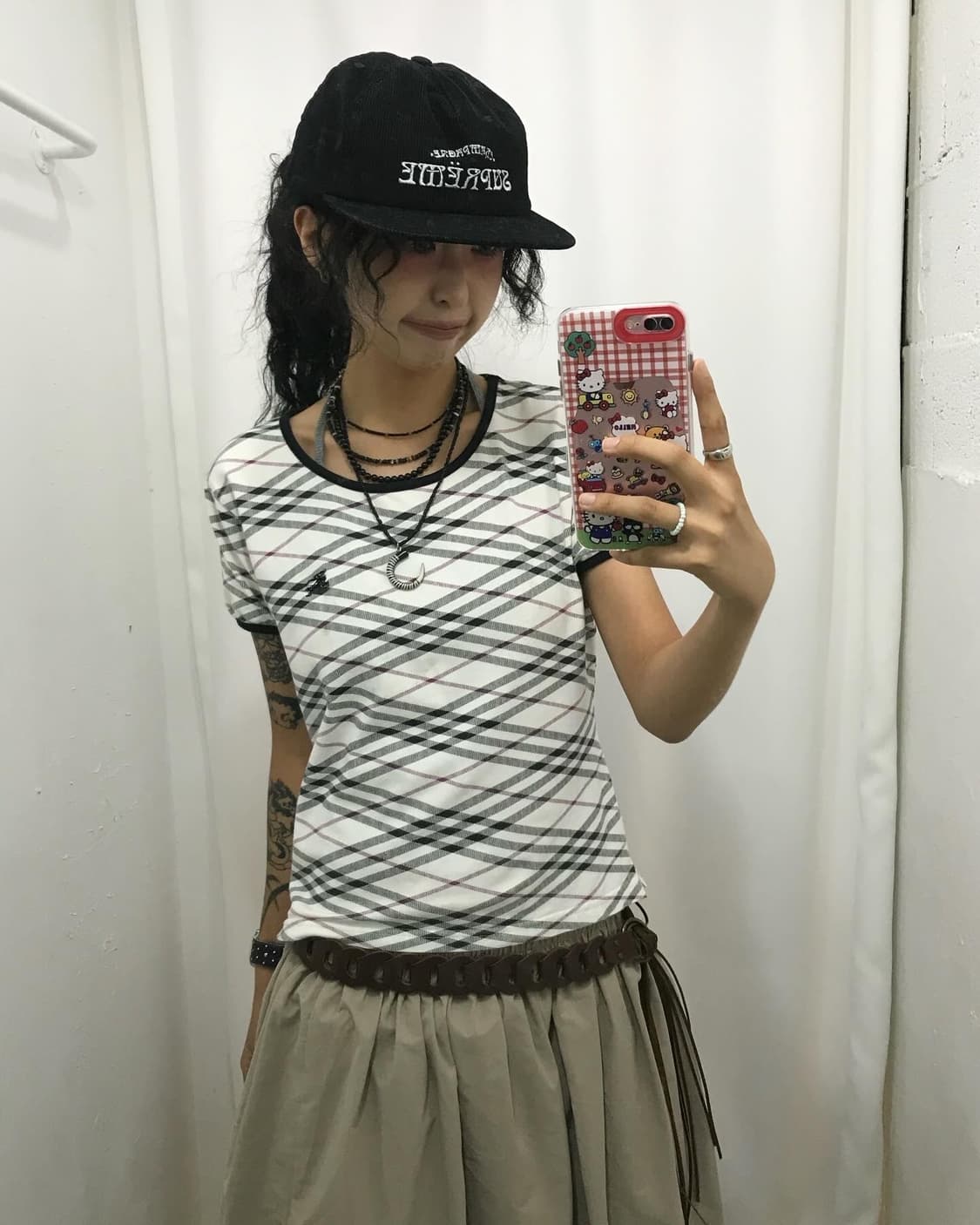 Burberry Check Pattern Top Set 상품이미지2