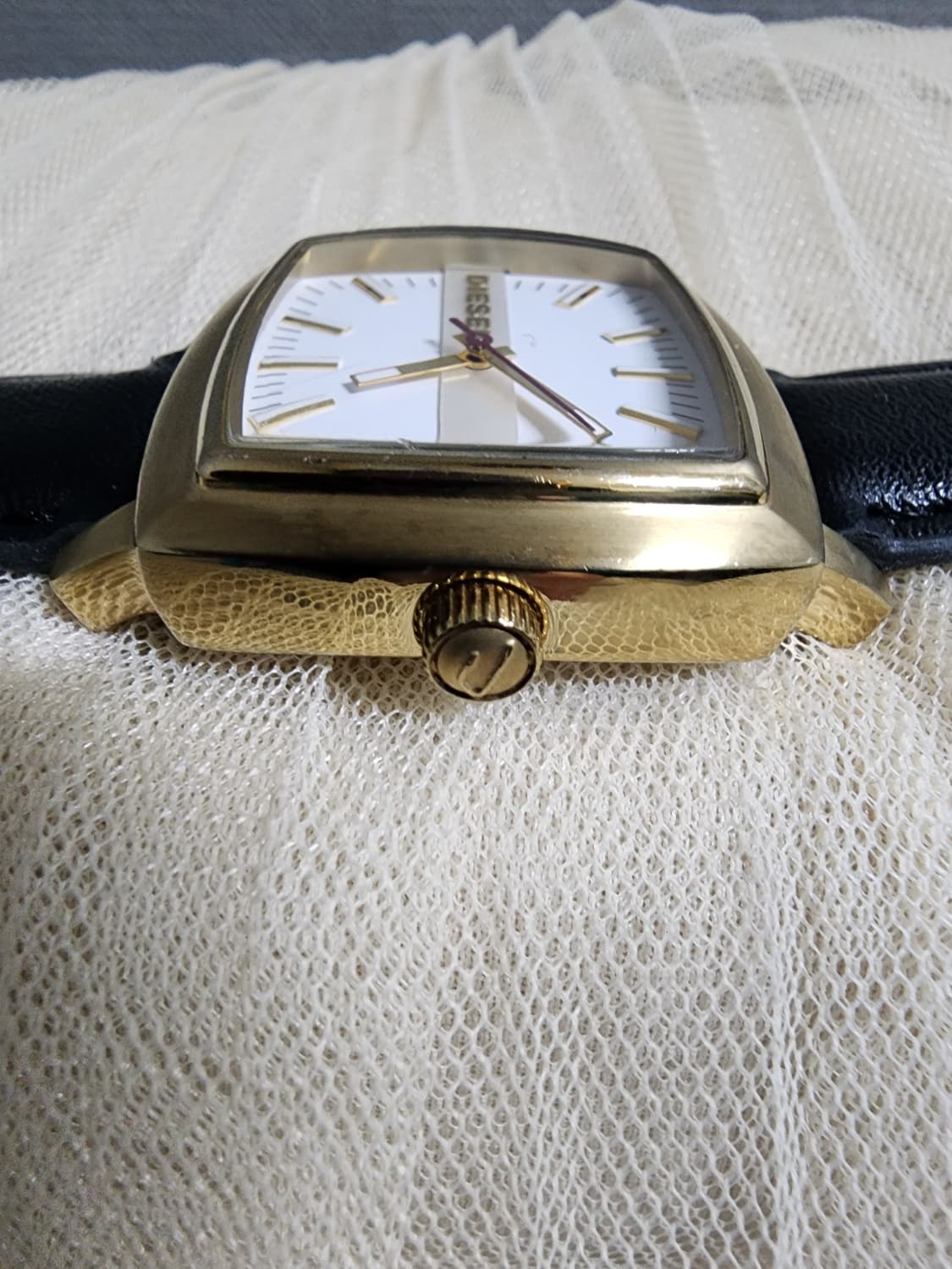 디젤 골드 프레임 손목시계 공용 상품이미지7