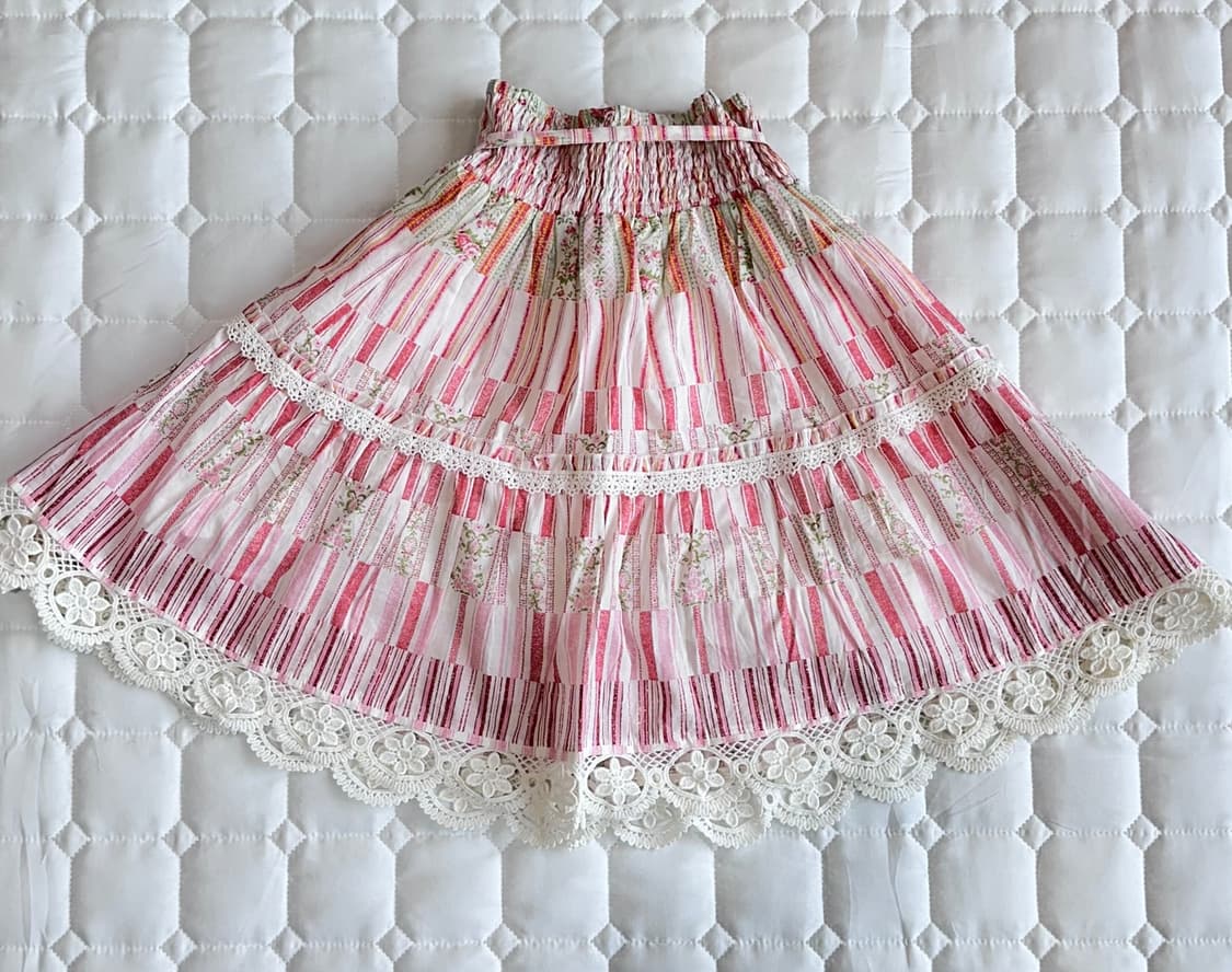 Liz Lisa(리즈리사)  플라워 코튼 레이스 패치스커트 상품이미지4