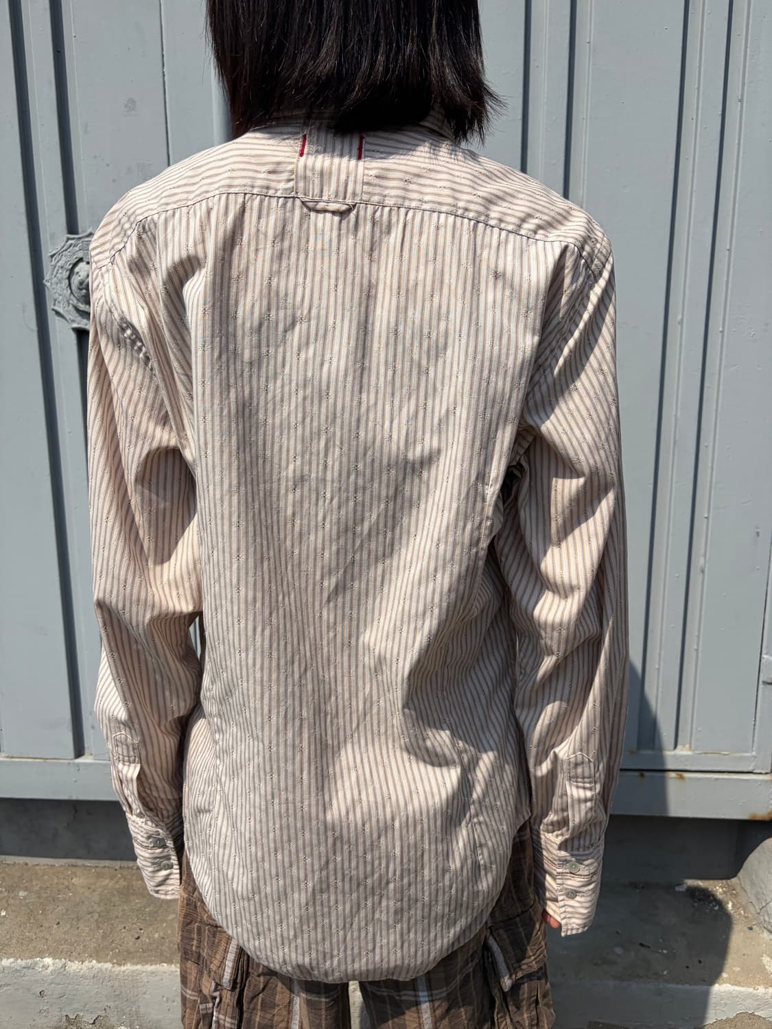 00s GUESS JEANS 베이지 스트라이프 셔츠  상품이미지2