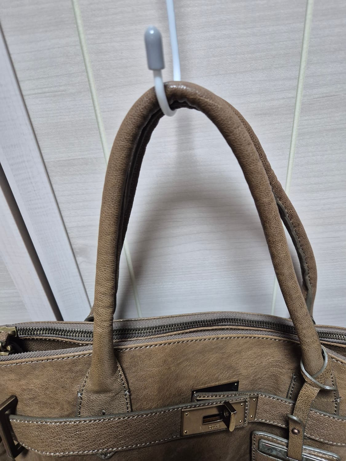 (정품) TIME 타임 카프스킨 버클 빅백  토트백 켈리백 상품이미지5