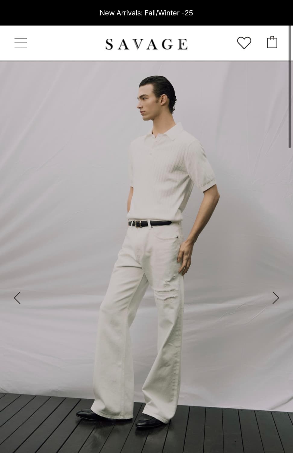 세비지 하프 폴로 니트 L 상품이미지1