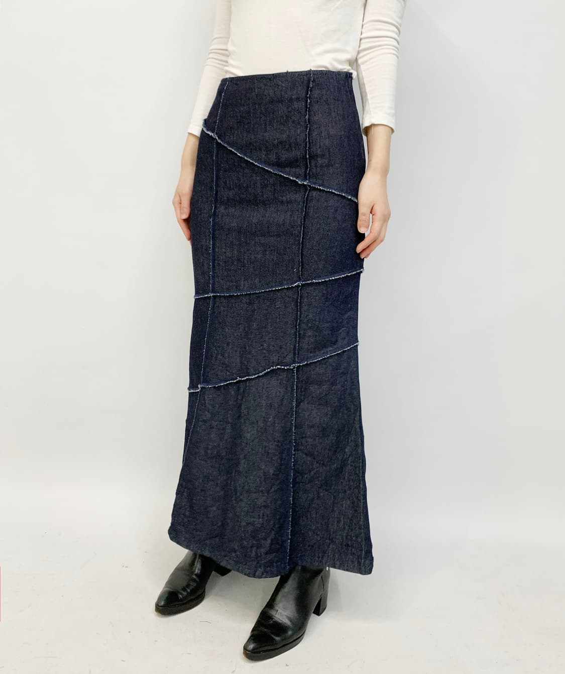  LANINA 데님 롱 스커트 상품이미지2