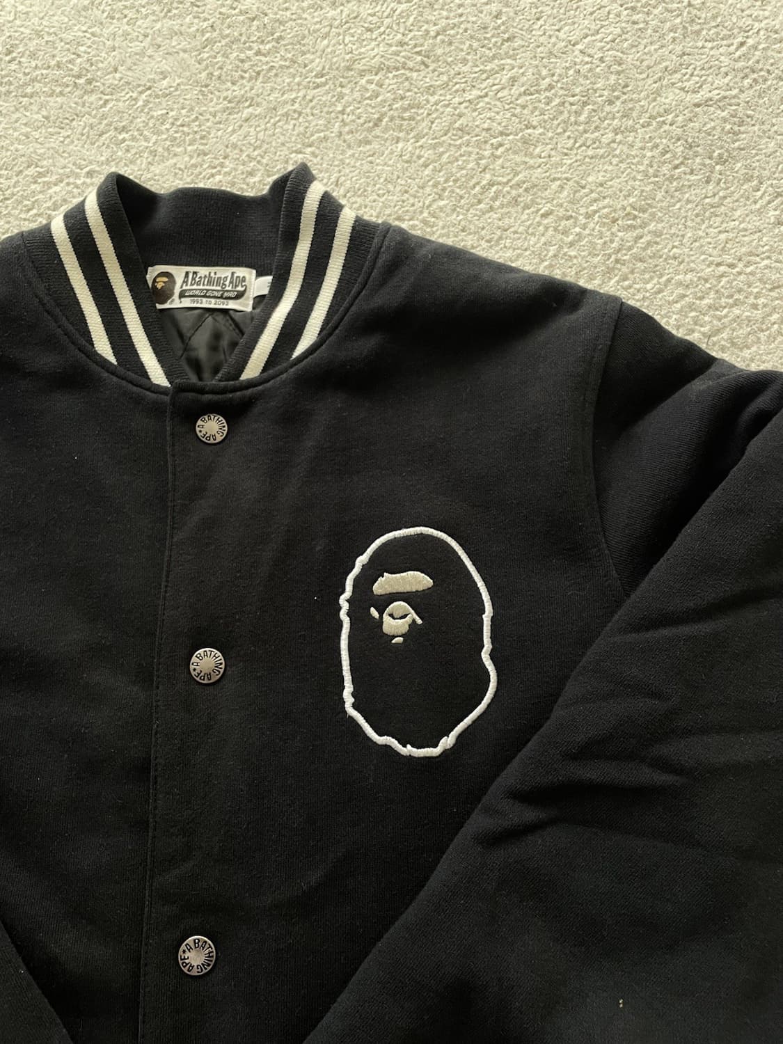 베이프 바시티 자켓 블랙 상품이미지2