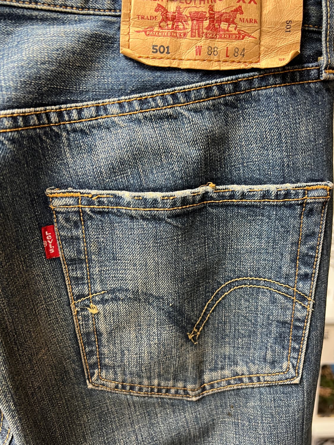 00s Levi’s 리바이스 501 빈티지 중청 데님팬츠  32 상품이미지6