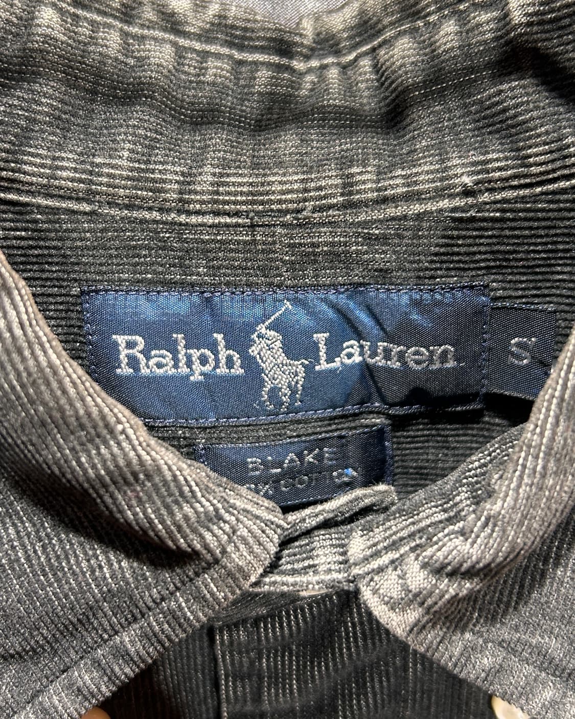 S 폴로랄프로렌 네이비 포니 블랙 코듀로이 셔츠  상품이미지5