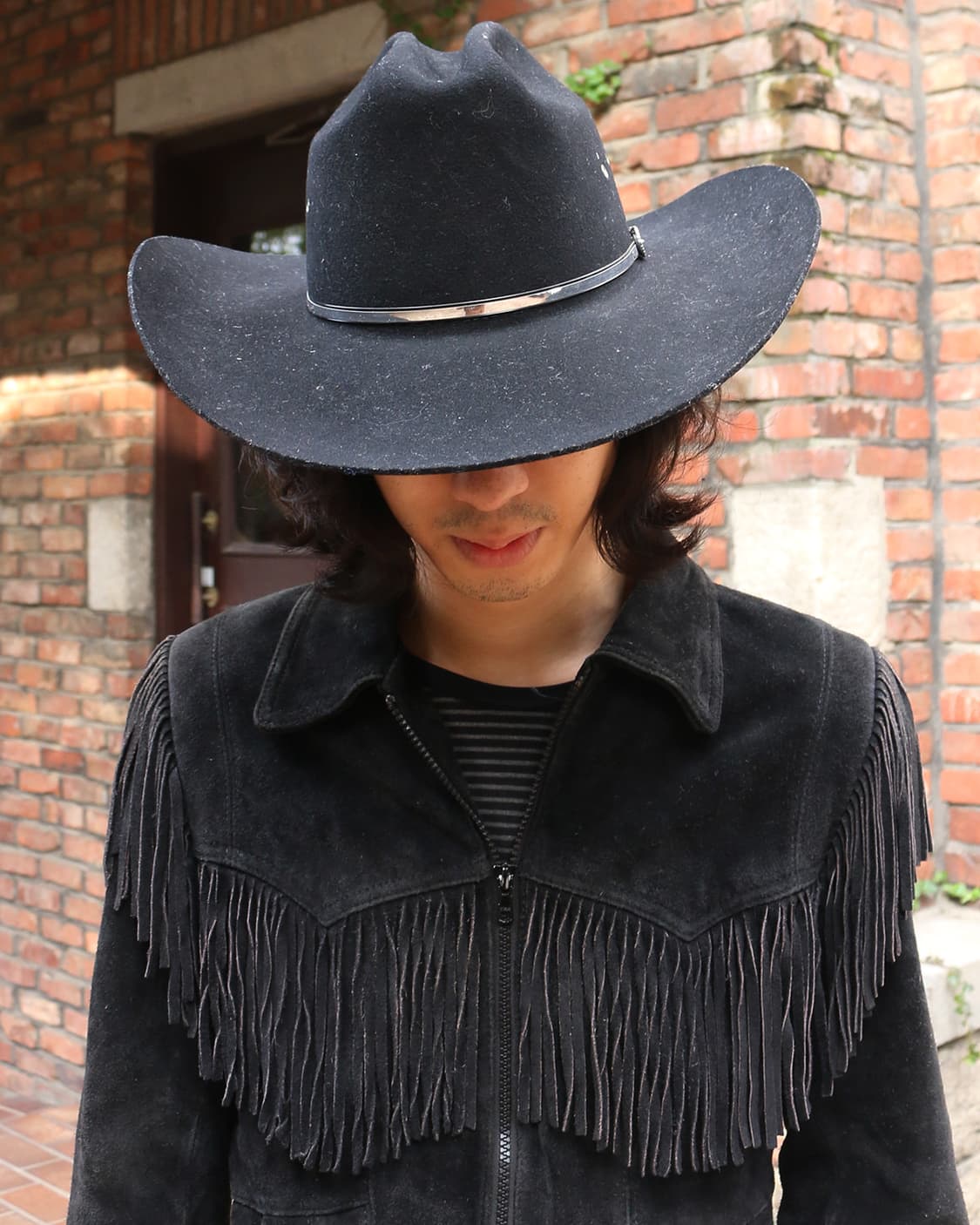 블랙 울 웨스턴 햇 상품이미지2
