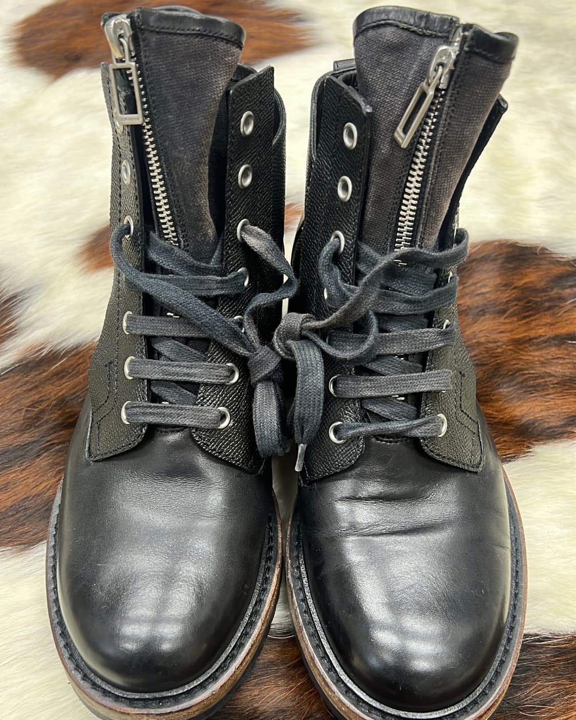 디올 옴므 크리스반아쉐 12SS 밀리터리 컴뱃 지퍼 부츠 상품이미지4