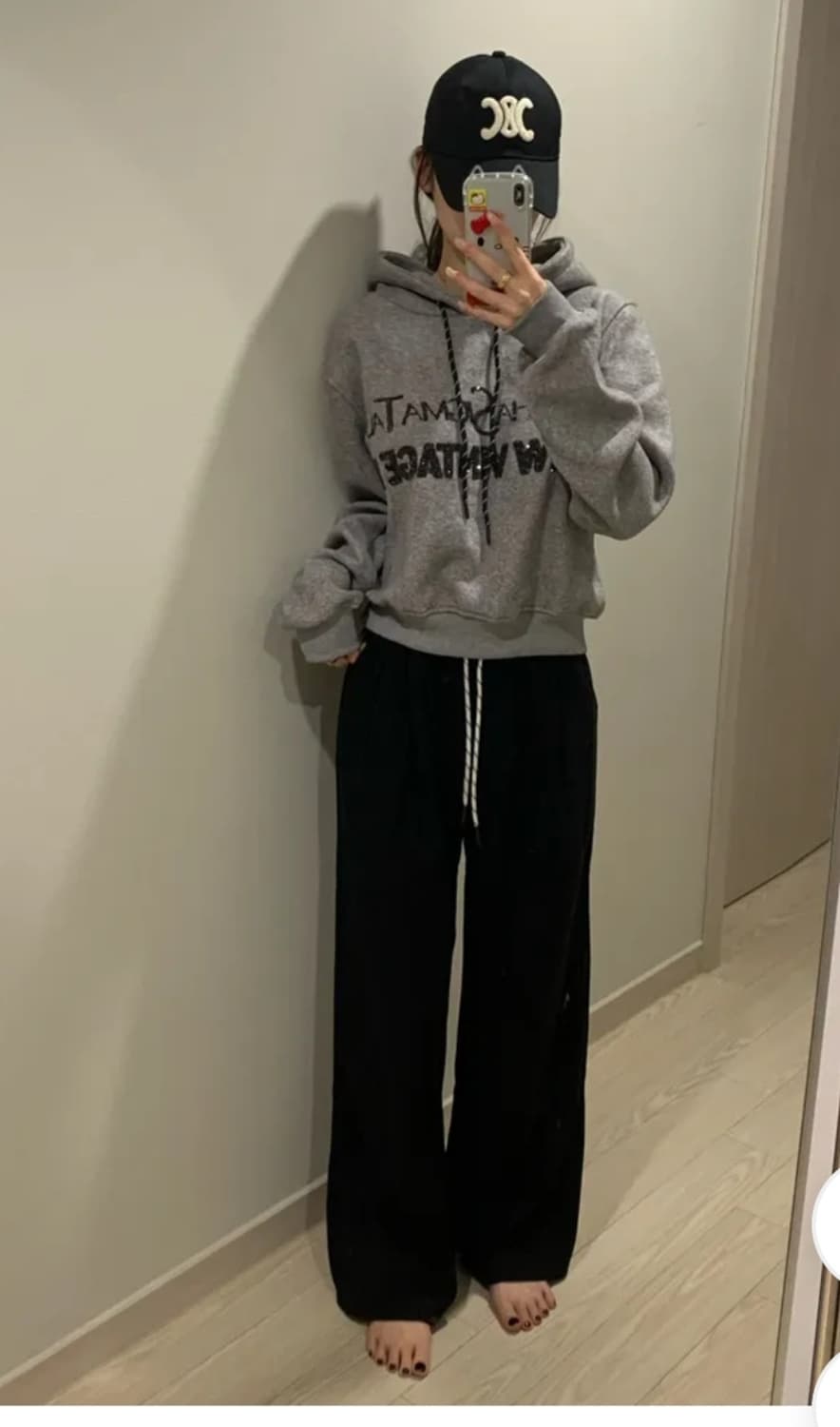 기모 레터링 후드티 상품이미지3