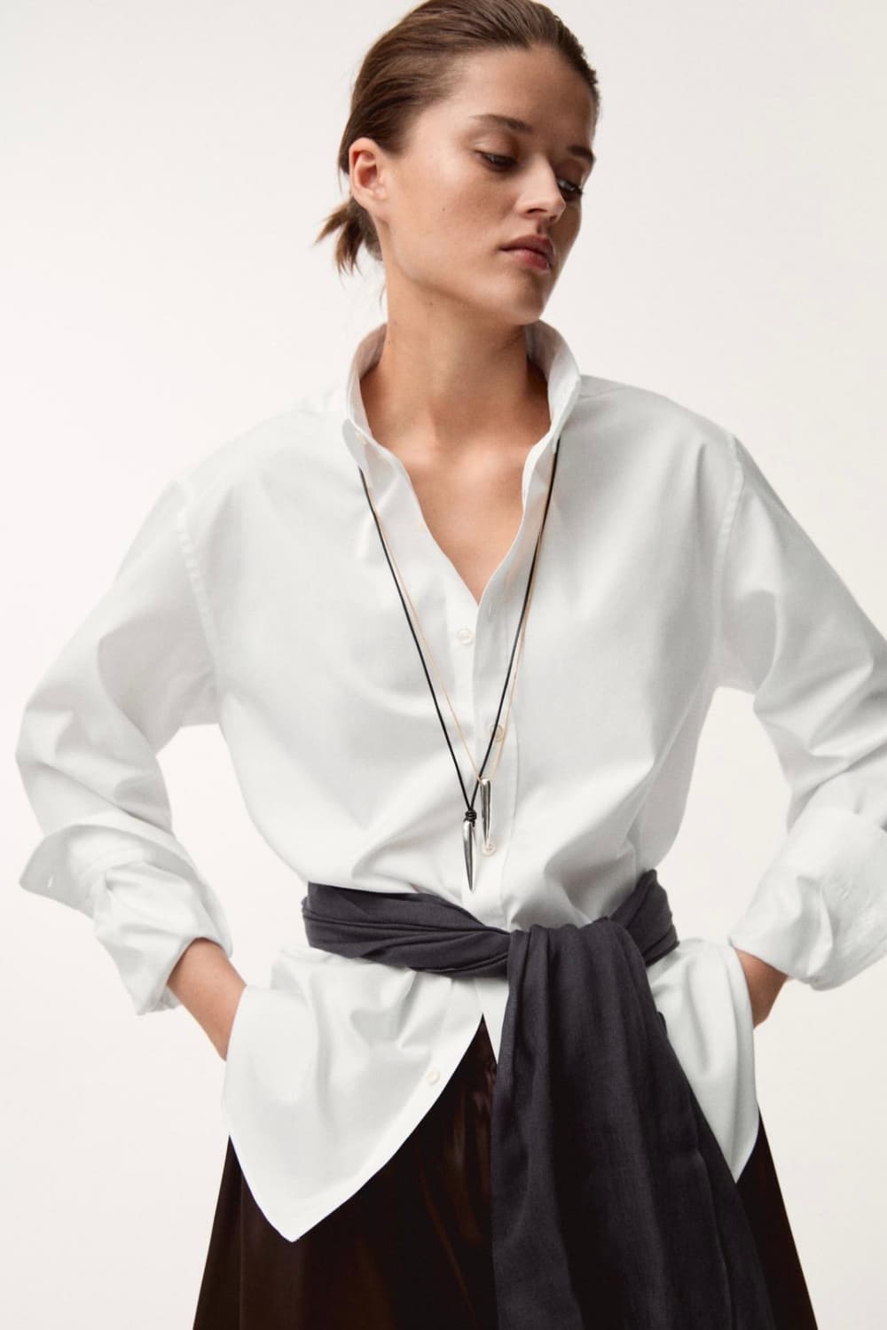 Massimo  Dutti 마시모두띠 가죽 펜던트 목걸이 상품이미지1