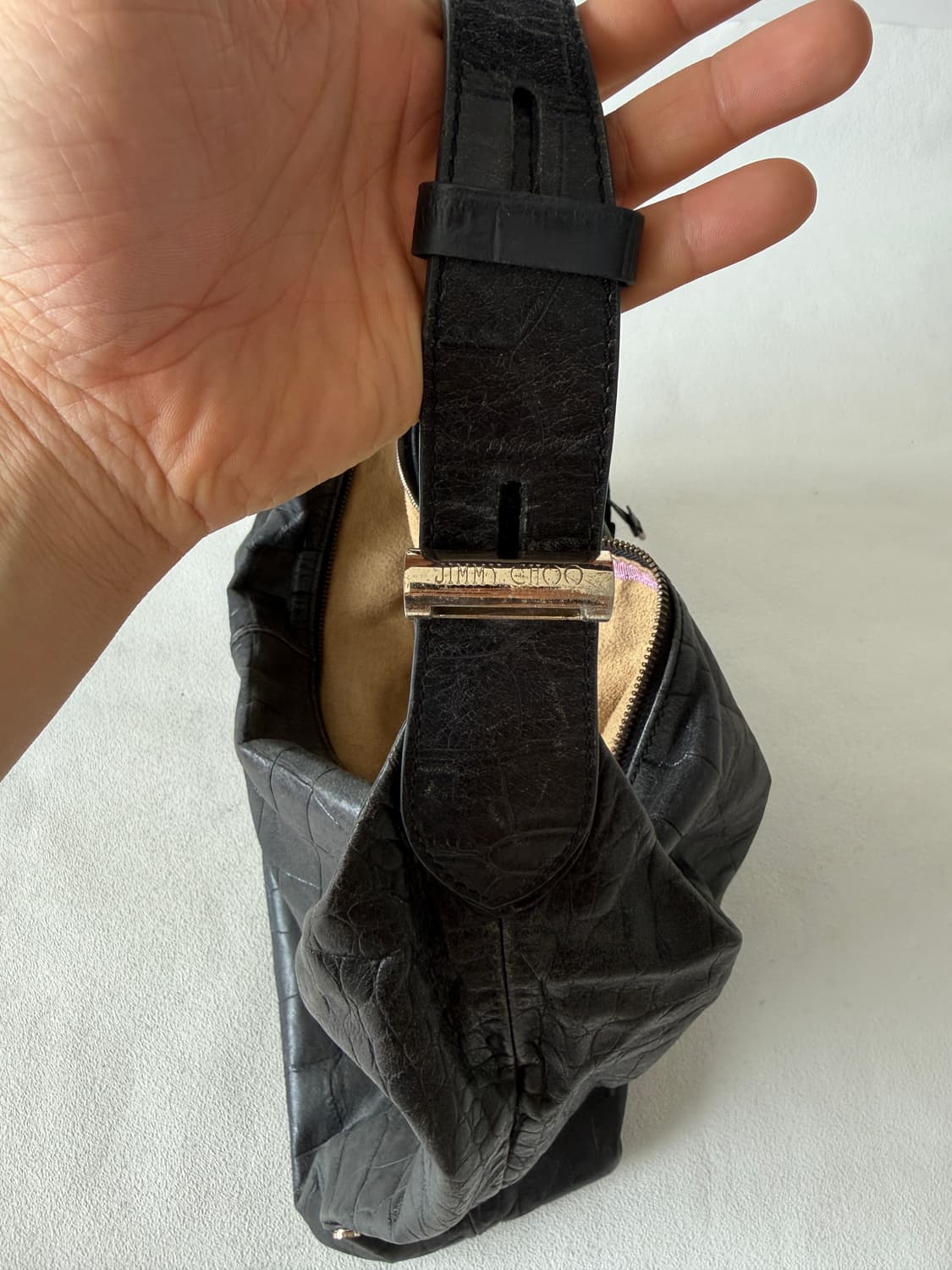 지미추(JIMMY CHOO) 레더 숄더백(ITALY, 큰 사이즈) 상품이미지6