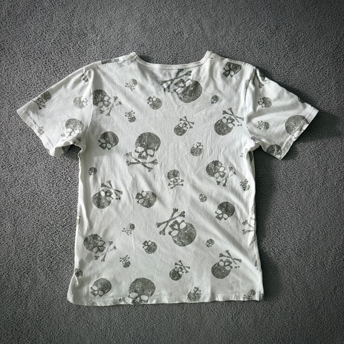 Skull print vintage t shirt 상품이미지5