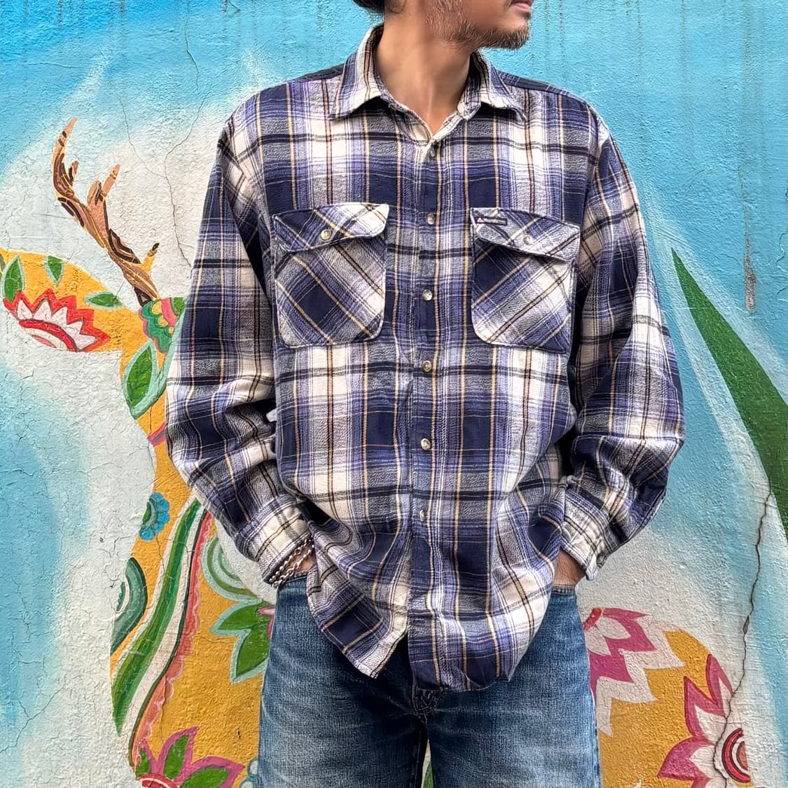 올드 랭글러 헤비코튼 체크셔츠 상품이미지9