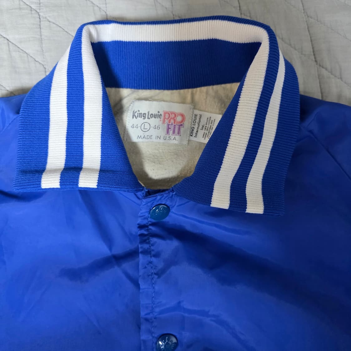 [L] 80s 빈티지 LCC 풋볼 블루 야구 점퍼 상품이미지4