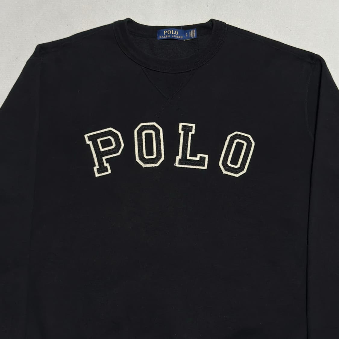 L 폴로랄프로렌 빅로고 블랙 맨투맨 상품이미지1