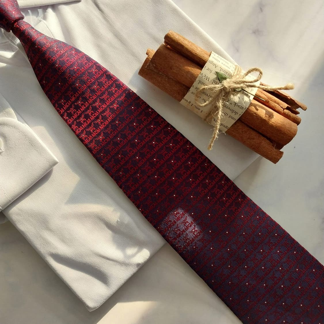 MCM 실크 올오버 로고 자카드 넥타이 9.5cm A+등급 K1596
 상품이미지8