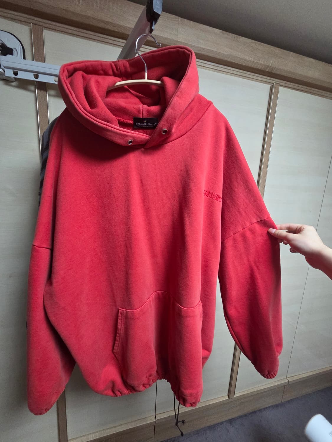 도쿄 빈티지 다홍색 후드 상품이미지2