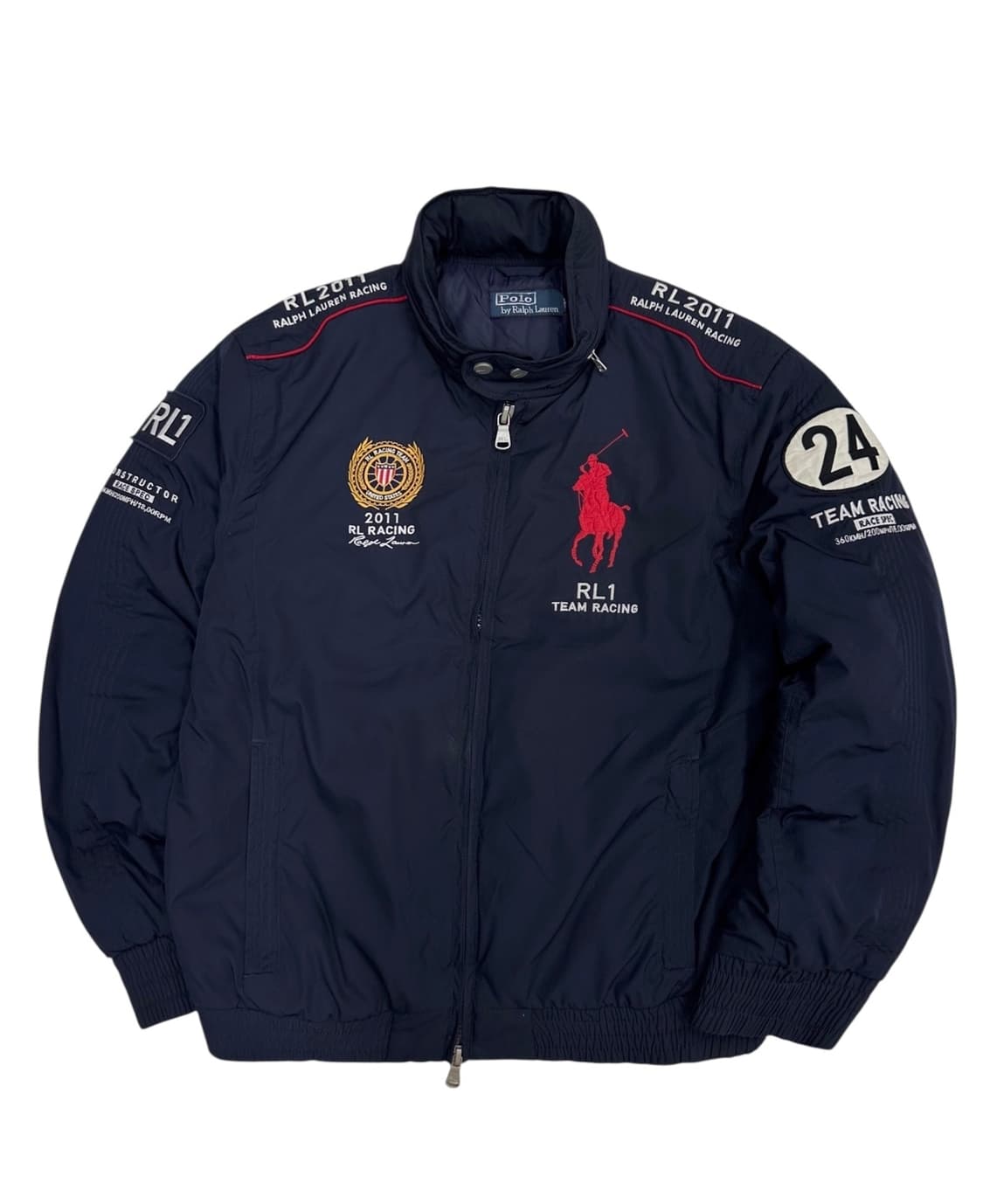 폴로 레이싱 패딩점퍼 네이비 (L) 상품이미지1