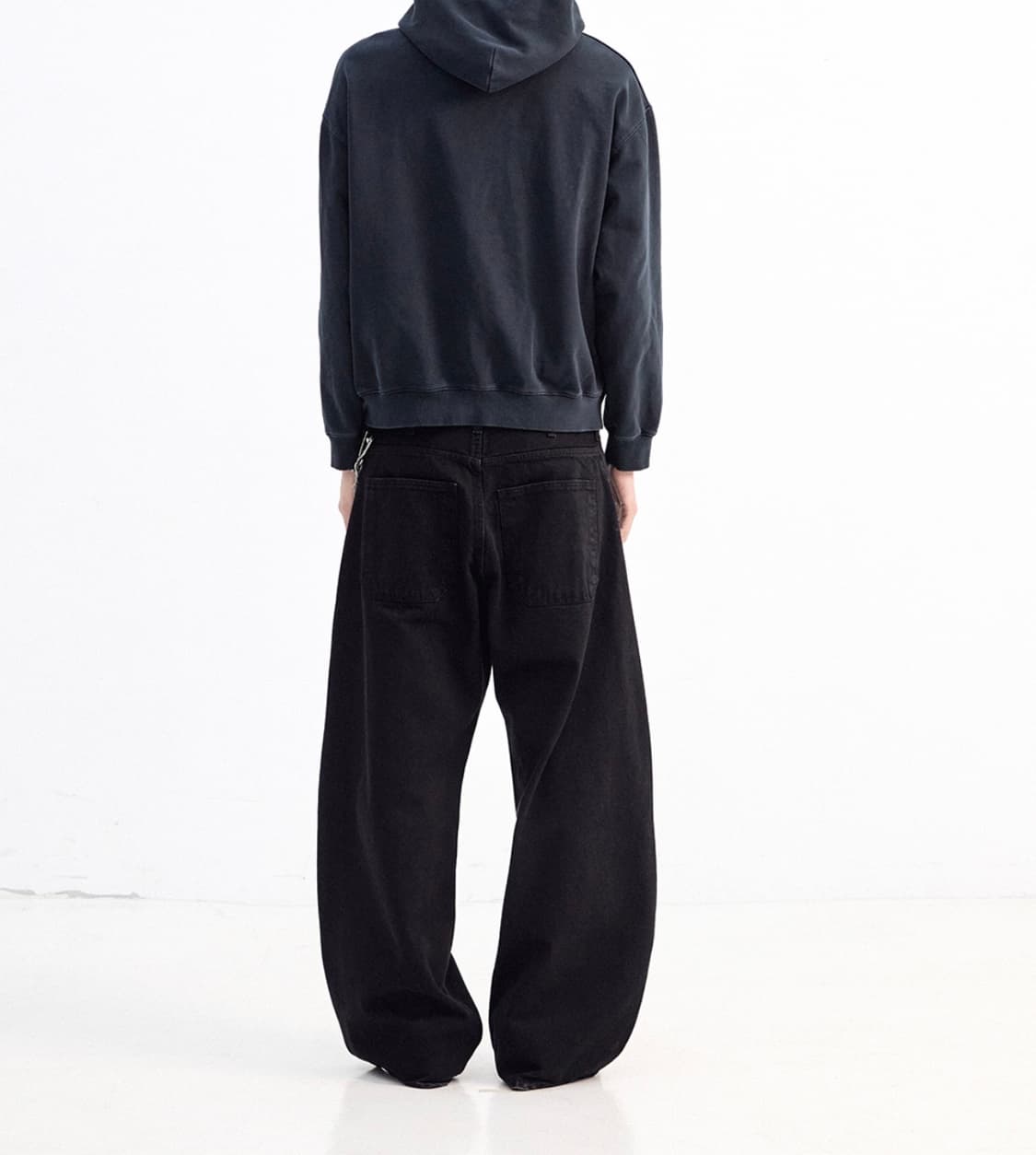 해칭룸 Wide curve jeans Jet Black 상품이미지2