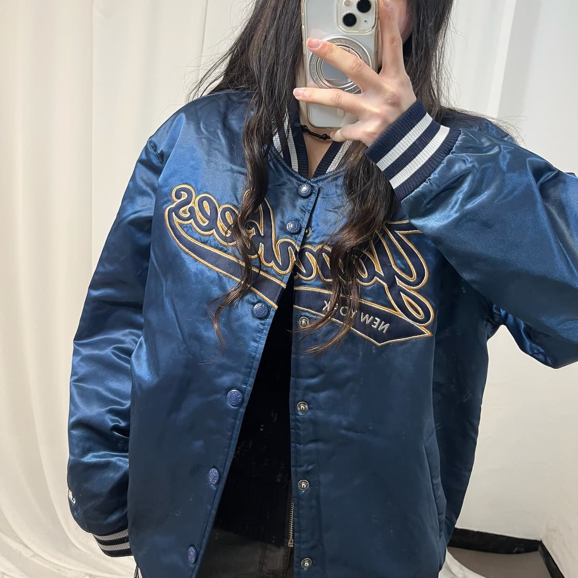 MLB Yankees 00s Blue Varsity Jacket 상품이미지3