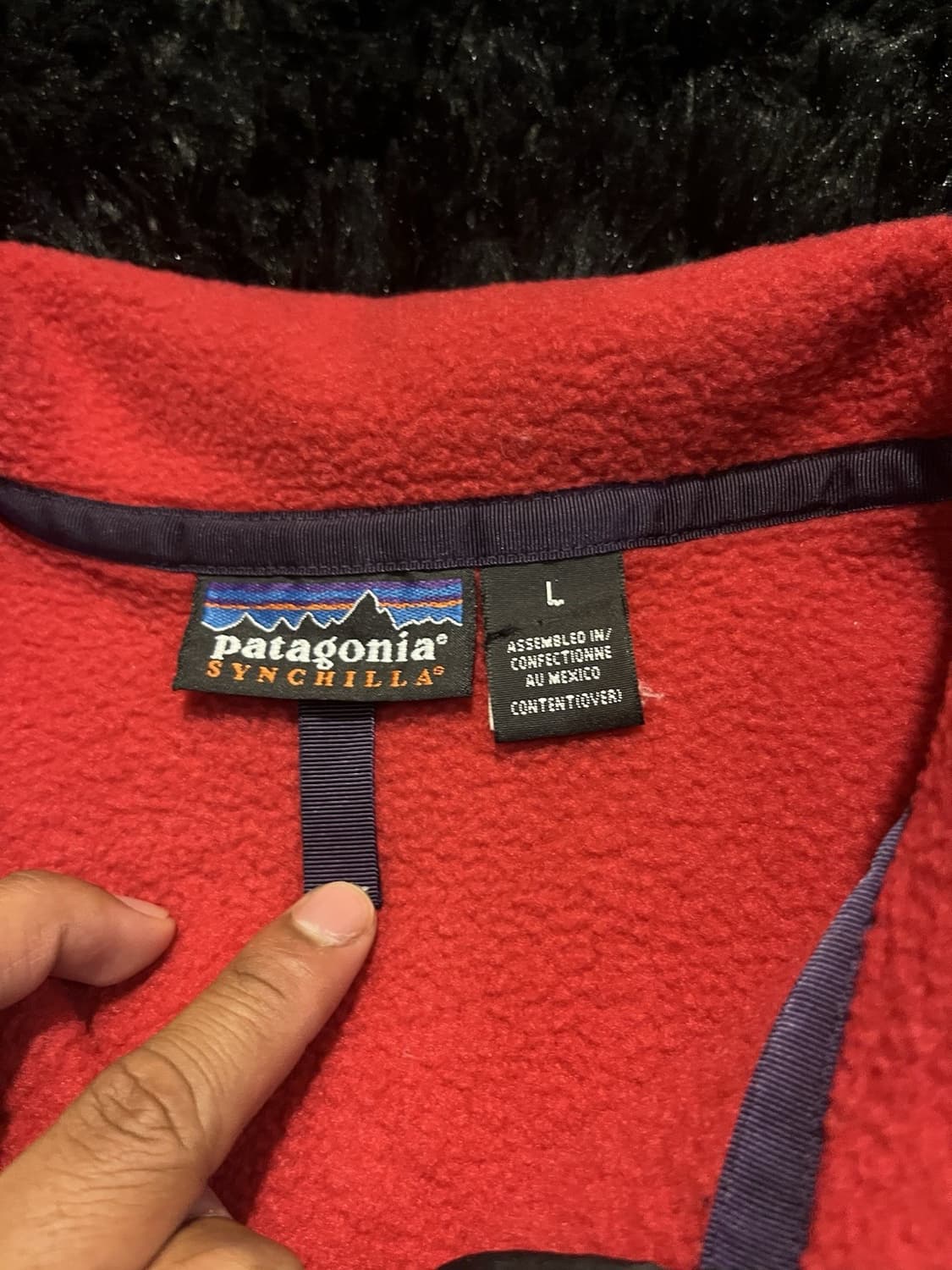 13FW 파타고니아 신칠라 스냅-T 레드/차콜 멕시코 상품이미지3