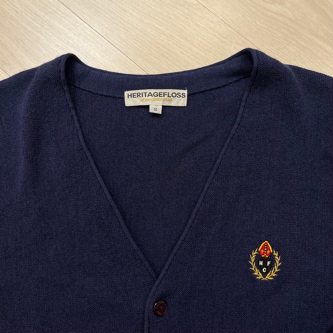 [상태A] 헤리티지 플로스 가디건 블루 S 상품이미지4