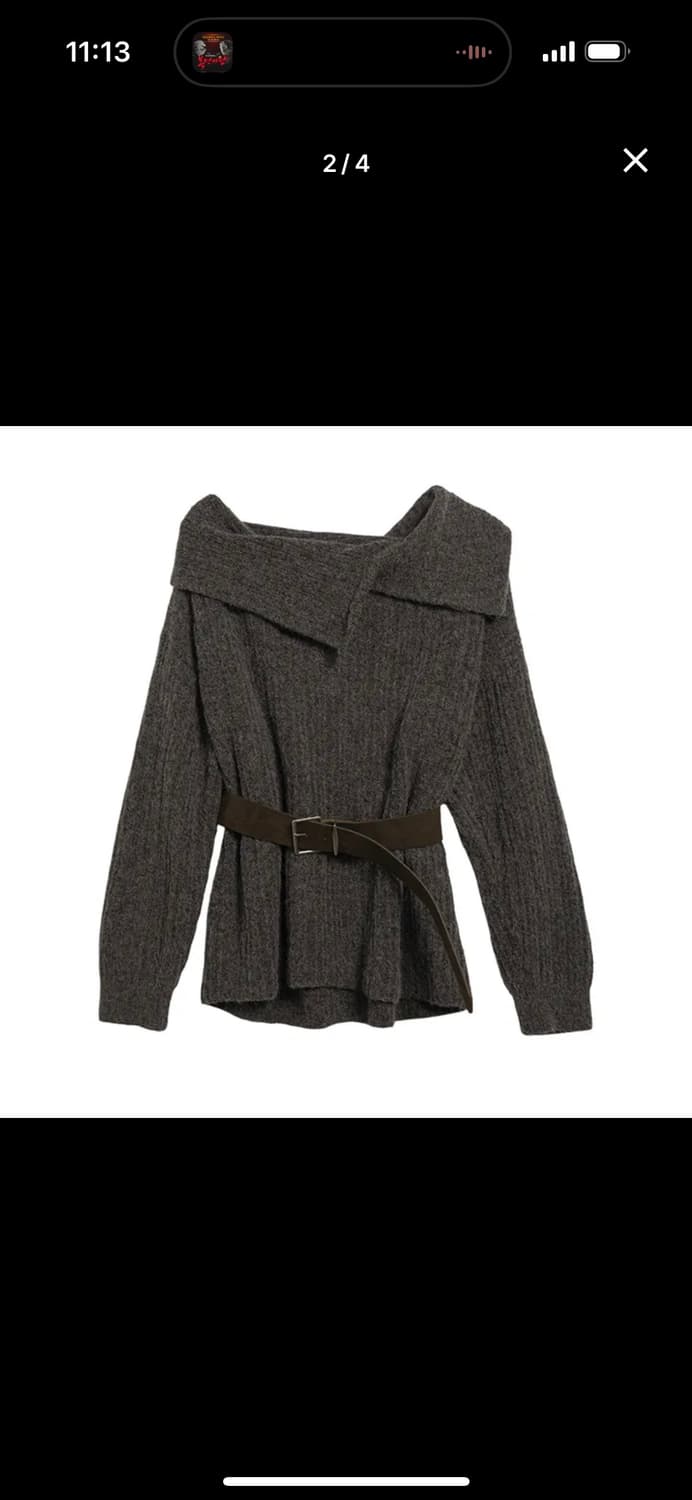 빈티지 오프숄더 울 니트 새상품 상품이미지2