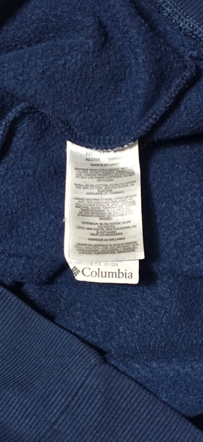 컬럼비아 네이비 맨투맨 L 상품이미지4
