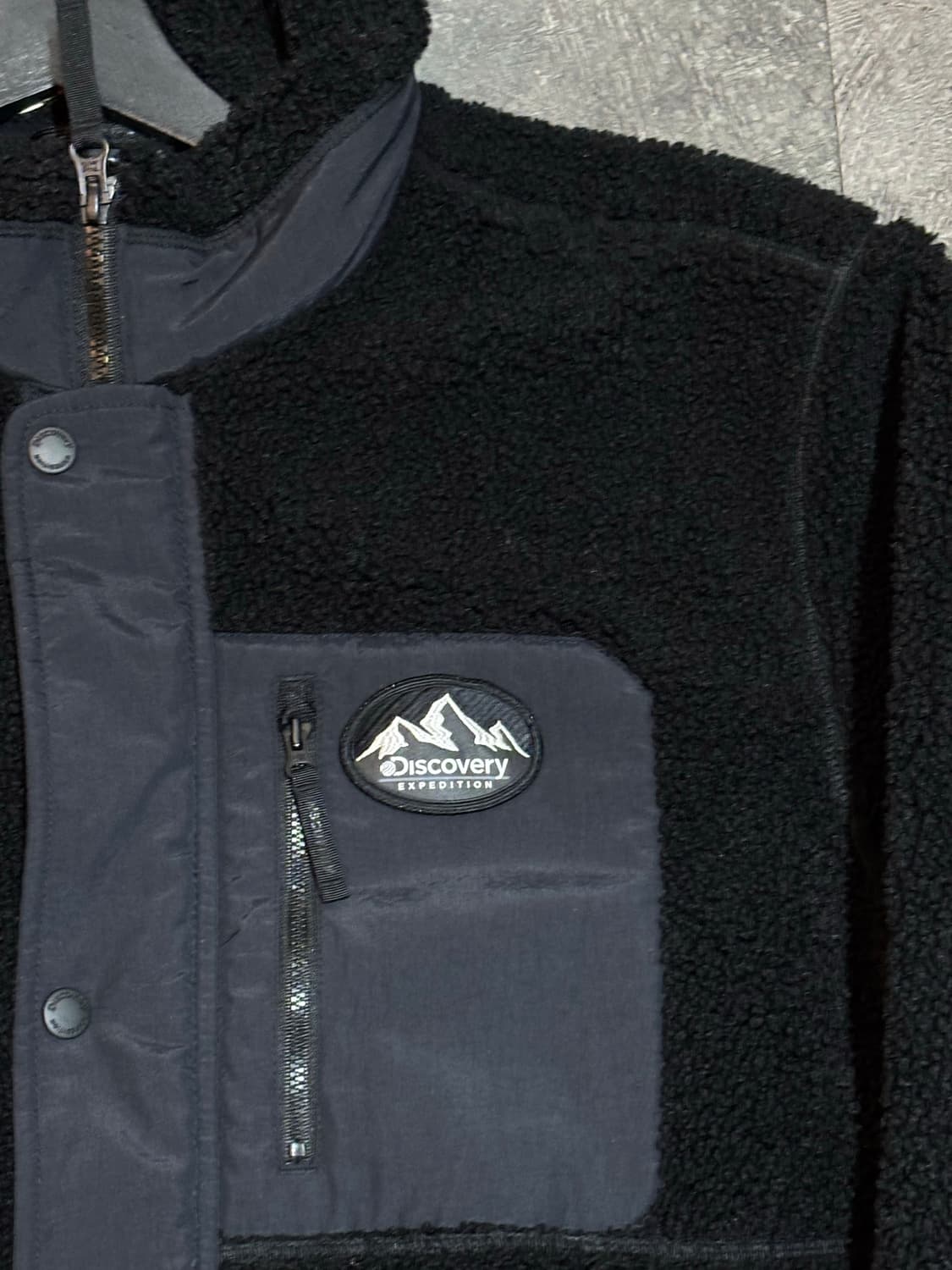 디스커버리 롱 후리스 뽀글이 자켓 블랙 100사이즈 상품이미지4