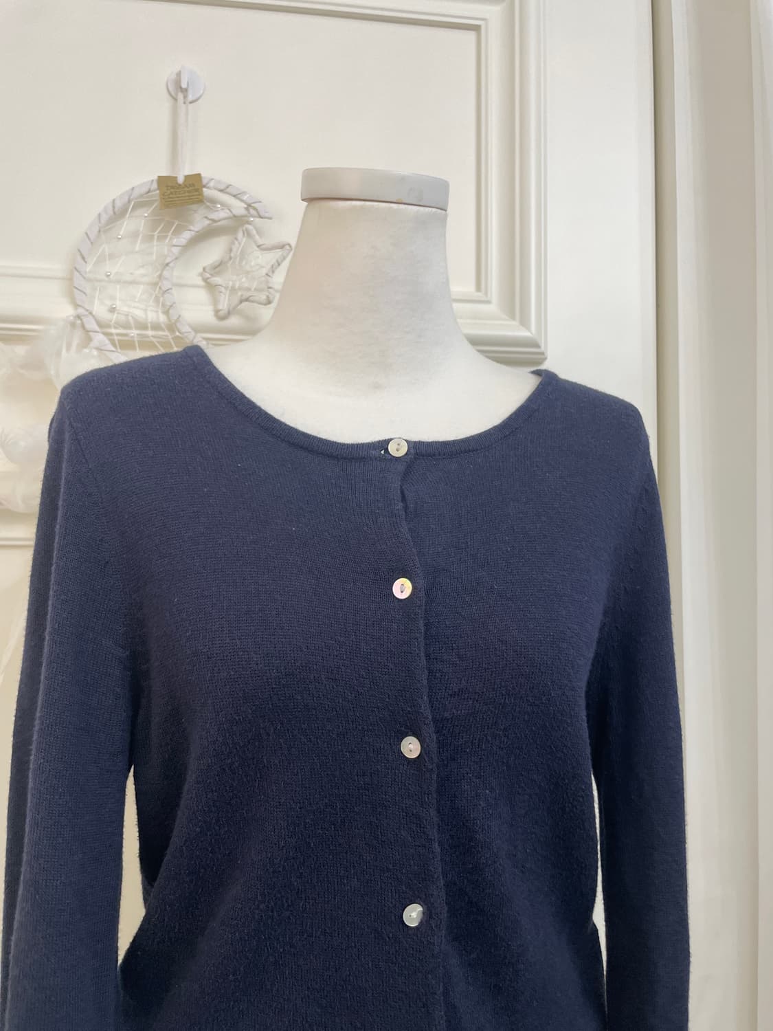 navy pearl button basic cardigan(size-F) 상품이미지5