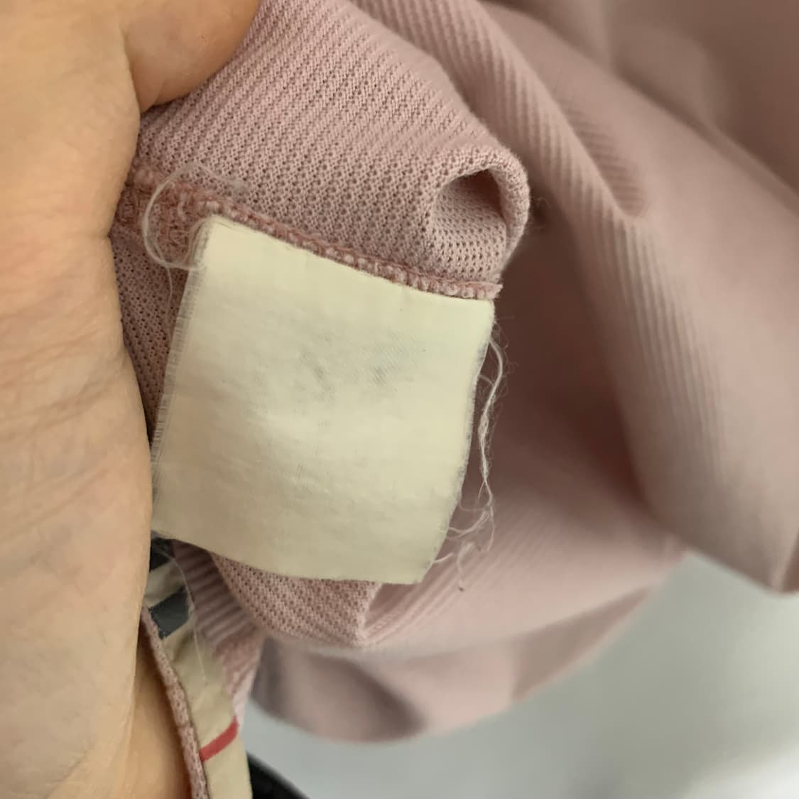 버버리 런던 빈티지 핑크 긴팔 카라 티셔츠 M 롱슬리브 상품이미지4