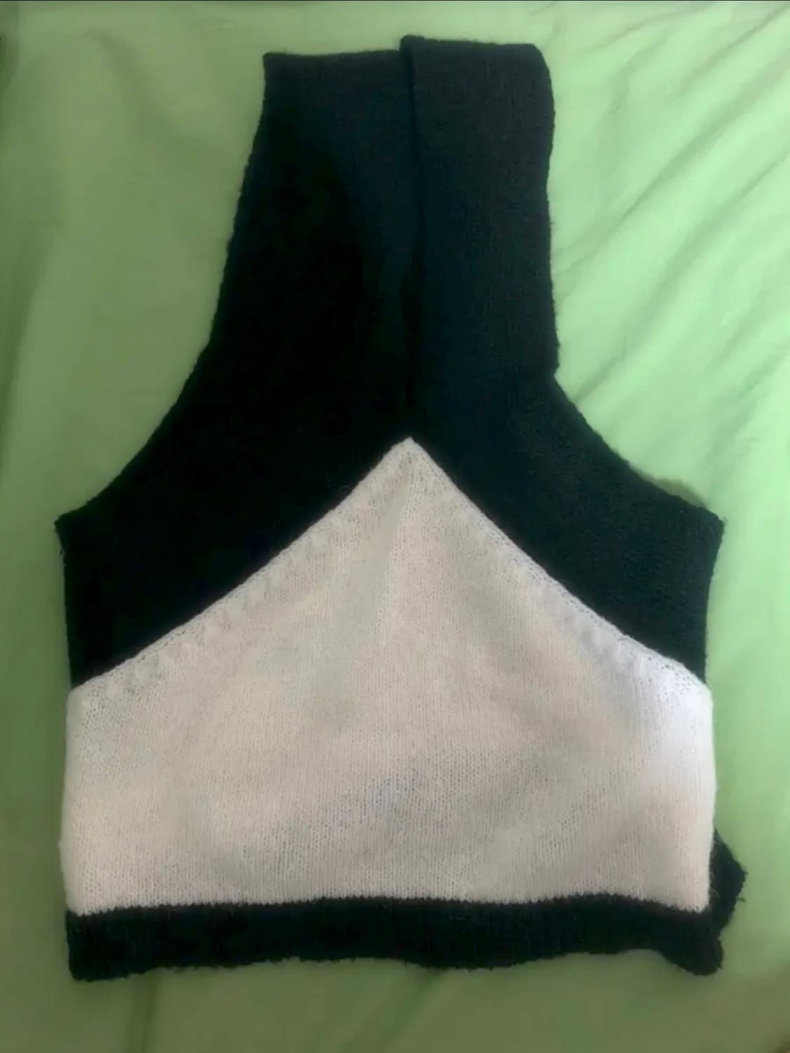 쓰리타임즈 모헤어 니트 블랙홀터탑 엔젤넘버555베이비메탈클럽보헤미안서울 상품이미지2