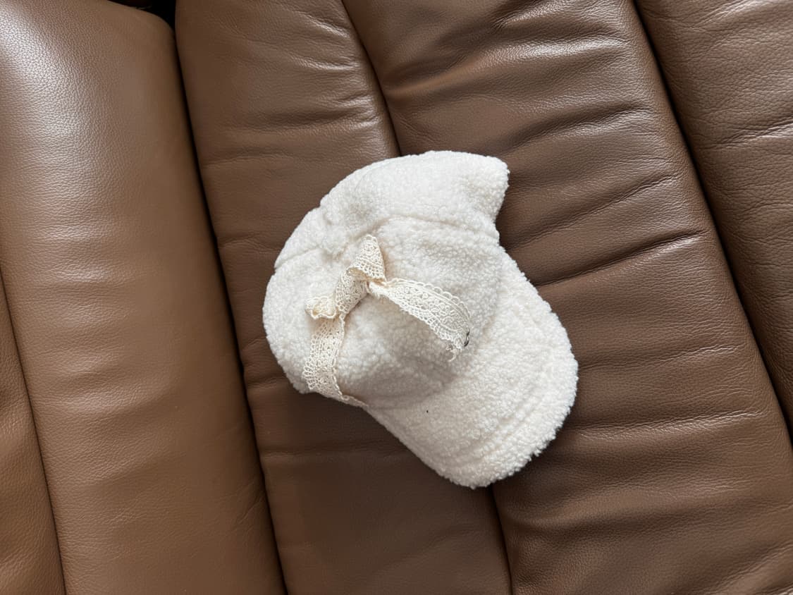 뽀글이 리본 볼캡 상품이미지4